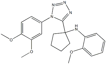 N-[1-[1-(3,4-dimethoxyphenyl)tetrazol-5-yl]cyclopentyl]-2-methoxyaniline Structure