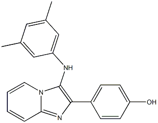 4-[3-(3,5-dimethylanilino)imidazo[1,2-a]pyridin-2-yl]phenol Structure