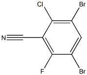 3,5-dibromo-2-chloro-6-fluorobenzonitrile Structure