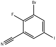 3-Bromo-2-fluoro-5-iodobenzonitrile 구조식 이미지