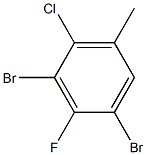 1,3-dibromo-4-chloro-2-fluoro-5-methylbenzene Structure