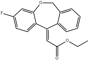 ethyl (Z)-2-(3-fluorodibenzo[b,e]oxepin-11(6H)-ylidene)acetate Structure