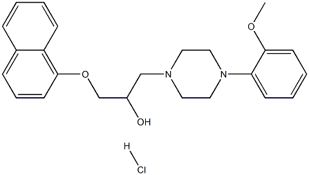 1-[4-(2-methoxyphenyl)piperazin-1-yl]-3-naphthalen-1-yloxypropan-2-ol:hydrochloride Structure