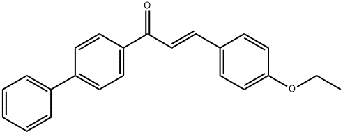 (2E)-1-{[1,1-biphenyl]-4-yl}-3-(4-ethoxyphenyl)prop-2-en-1-one 구조식 이미지