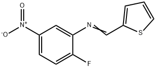 (2-fluoro-5-nitrophenyl)(2-thienylmethylene)amine Structure