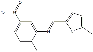 (2-methyl-5-nitrophenyl)[(5-methyl-2-thienyl)methylene]amine Structure