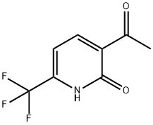 3-acetyl-6-(trifluoromethyl)-1,2-dihydropyridin-2-one 구조식 이미지