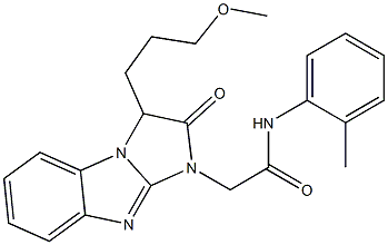 2-[3-(3-methoxypropyl)-2-oxo-1H-imidazo[1,2-a]benzimidazol-1-yl]-N-(2-methylphenyl)acetamide Structure