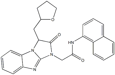 N-naphthalen-1-yl-2-[2-oxo-3-(oxolan-2-ylmethyl)-1H-imidazo[1,2-a]benzimidazol-1-yl]acetamide Structure