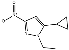 5-Cyclopropyl-1-ethyl-3-nitro-1H-pyrazole Structure