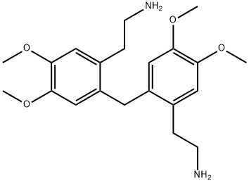 2-[2-[[2-(2-aminoethyl)-4,5-dimethoxy-phenyl]methyl]-4,5-dimethoxy-phenyl]ethanamine Structure
