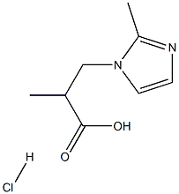 2-methyl-3-(2-methyl-1H-imidazol-1-yl)propanoic acid hydrochloride 구조식 이미지