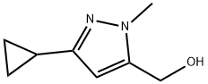 (5-Cyclopropyl-2-methyl-pyrazol-3-yl)methanol 구조식 이미지
