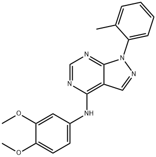 N-(3,4-dimethoxyphenyl)-1-(o-tolyl)-1H-pyrazolo[3,4-d]pyrimidin-4-amine Structure