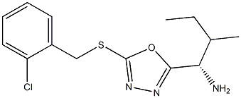 (1S)-1-[5-[(2-chlorophenyl)methylsulfanyl]-1,3,4-oxadiazol-2-yl]-2-methylbutan-1-amine Structure