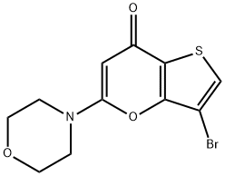 3-bromo-5-(morpholin-4-yl)-7H-thieno[3,2-b]pyran-7-one 구조식 이미지
