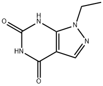 1-Ethyl-1,7-dihydro-pyrazolo[3,4-d]pyrimidine-4,6-dione 구조식 이미지