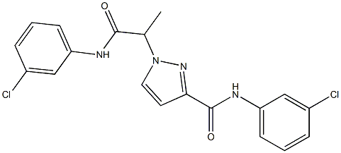 1-[1-(3-chloroanilino)-1-oxopropan-2-yl]-N-(3-chlorophenyl)pyrazole-3-carboxamide Structure