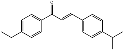 (2E)-1-(4-ethylphenyl)-3-[4-(propan-2-yl)phenyl]prop-2-en-1-one 구조식 이미지