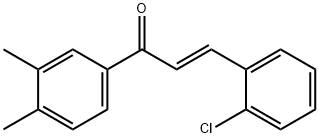 (2E)-3-(2-chlorophenyl)-1-(3,4-dimethylphenyl)prop-2-en-1-one 구조식 이미지