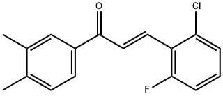 (2E)-3-(2-chloro-6-fluorophenyl)-1-(3,4-dimethylphenyl)prop-2-en-1-one Structure