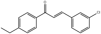 (2E)-3-(3-chlorophenyl)-1-(4-ethylphenyl)prop-2-en-1-one 구조식 이미지