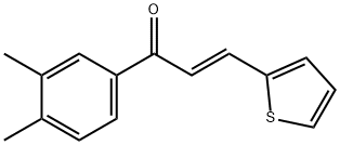 (2E)-1-(3,4-dimethylphenyl)-3-(thiophen-2-yl)prop-2-en-1-one 구조식 이미지