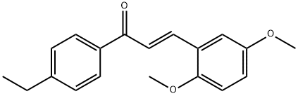 (2E)-3-(2,5-dimethoxyphenyl)-1-(4-ethylphenyl)prop-2-en-1-one 구조식 이미지