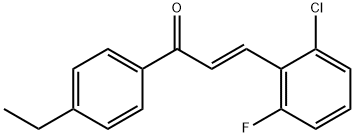 (2E)-3-(2-chloro-6-fluorophenyl)-1-(4-ethylphenyl)prop-2-en-1-one Structure