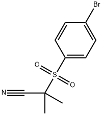 2-((4-bromophenyl)sulfonyl)-2-methylpropanenitrile Structure