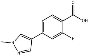 2-fluoro-4-(1-methyl-1H-pyrazol-4-yl)benzoic acid Structure