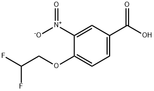 4-(2,2-Difluoroethoxy)-3-nitro-benzoic acid 구조식 이미지
