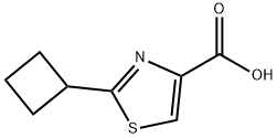 2-Cyclobutylthiazole-4-carboxylic acid 구조식 이미지