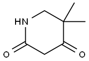 5,5-Dimethylpiperidine-2,4-dione 구조식 이미지