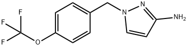 1-{[4-(trifluoromethoxy)phenyl]methyl}-1H-pyrazol-3-amine Structure