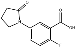 2-Fluoro-5-(2-oxo-pyrrolidin-1-yl)-benzoic acid 구조식 이미지