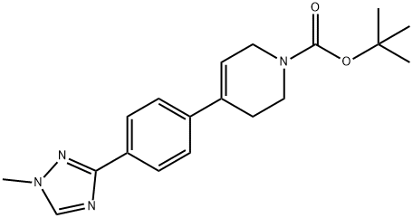 tert-butyl4-(4-(1-methyl-1H-1,2,4-triazol-3-yl)phenyl)-3,6-dihydropyridine-1(2H)-carboxylate Structure
