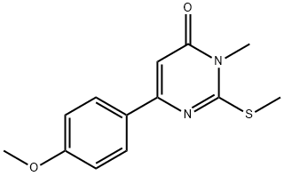 6-(4-methoxyphenyl)-3-methyl-2-(methylsulfanyl)pyrimidin-4(3H)-one Structure