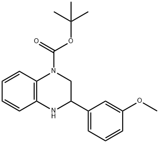 tert-butyl 3-(3-methoxyphenyl)-1,2,3,4-tetrahydroquinoxaline-1-carboxylate Structure