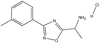 {1-[3-(3-methylphenyl)-1,2,4-oxadiazol-5-yl]ethyl}amine hydrochloride Structure