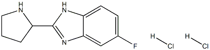 5-fluoro-2-(2-pyrrolidinyl)-1H-benzimidazole dihydrochloride Structure