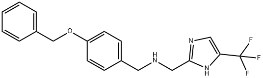 {[4-(benzyloxy)phenyl]methyl}({[4-(trifluoromethyl)-1H-imidazol-2-yl]methyl})amine Structure