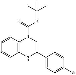 tert-butyl 3-(4-bromophenyl)-1,2,3,4-tetrahydroquinoxaline-1-carboxylate Structure