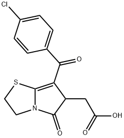 [7-(4-Chloro-benzoyl)-5-oxo-2,3,5,6-tetrahydro-pyrrolo[2,1-b]thiazol-6-yl]-acetic acid Structure