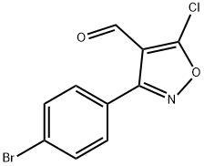 3-(4-bromophenyl)-5-chloro-1,2-oxazole-4-carbaldehyde 구조식 이미지