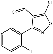 5-chloro-3-(2-fluorophenyl)-1,2-oxazole-4-carbaldehyde 구조식 이미지
