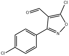 5-chloro-3-(4-chlorophenyl)-1,2-oxazole-4-carbaldehyde 구조식 이미지