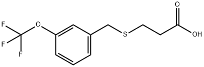 3-(3-Trifluoromethoxy-benzylsulfanyl)-propionic acid Structure