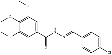 N'-[(E)-(4-chlorophenyl)methylidene]-3,4,5-trimethoxybenzohydrazide Structure