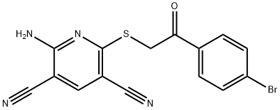 2-amino-6-{[2-(4-bromophenyl)-2-oxoethyl]sulfanyl}pyridine-3,5-dicarbonitrile Structure
